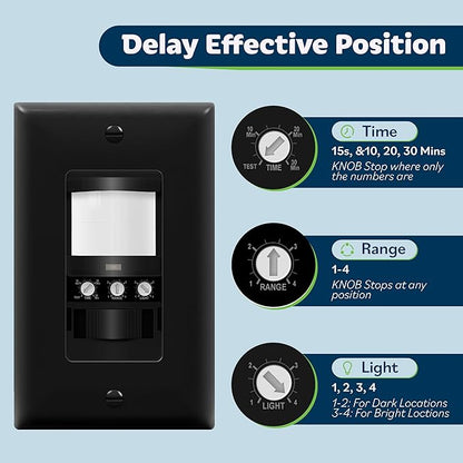 TOPGREENER in Wall PIR Motion Sensor Light Switch, Occupancy Sensor Switch - Image 2