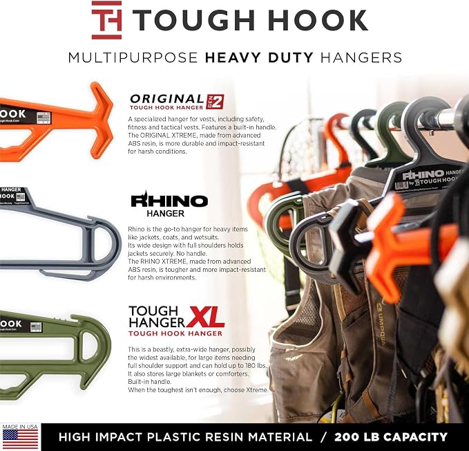 Tough Hook Original Heavy Duty Hangers – The Superhero of Hangers USA-Made - Image 6