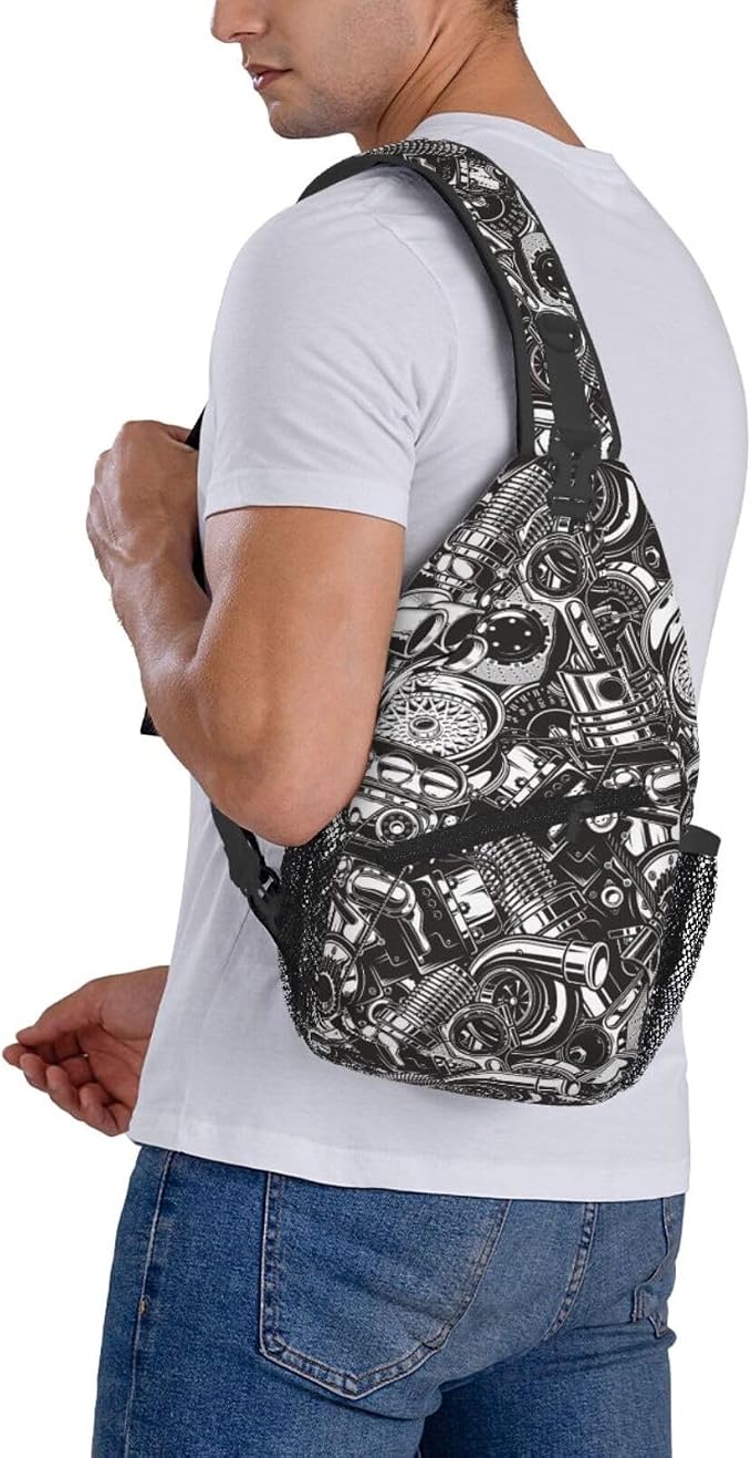 Sling Backpack For Men Hiking Daypack Crossbody Shoulder Bag Travel Chest Pack - Image 5