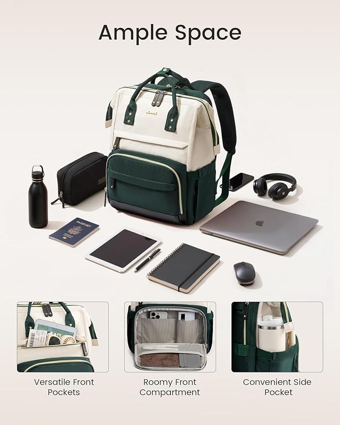 LOVEVOOK Laptop Backpack for Women, 15.6 Inch Work Business Backpacks Purse - Image 5