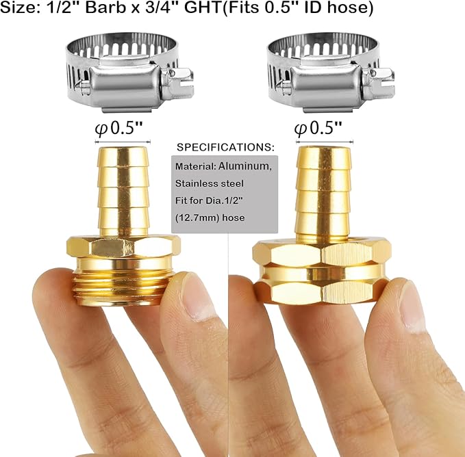 5 Set Garden Hose Repair Connector Kit - Image 2