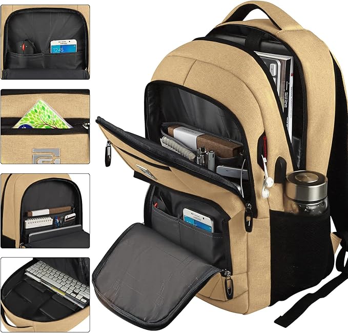 Volher Laptop Backpack, Business Travel Anti Theft Slim Durable Laptops Backpack - Image 2