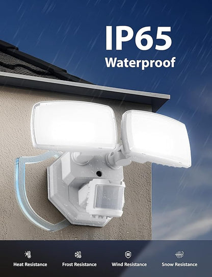 Onforu 32W 2 Head Motion Sensor Outdoor Lights, 3200LM 6500K LED Security Light - Image 7