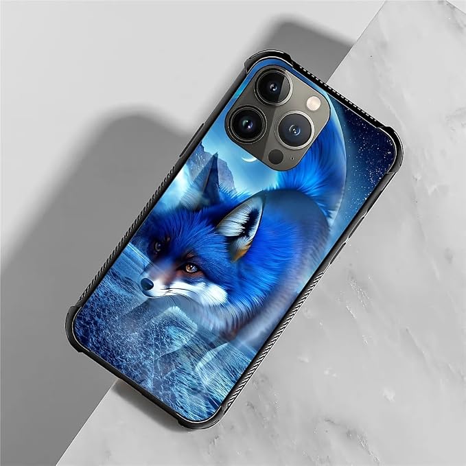for iPhone 14 Pro Case, Snowy Mountain Fox Lake Pattern Graphic Design Girl Boy - Image 7