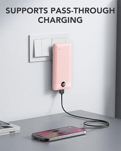 VRURC Portable Charger Built-in Cables and AC Wall Plug, USB C Power Bank - Image 3