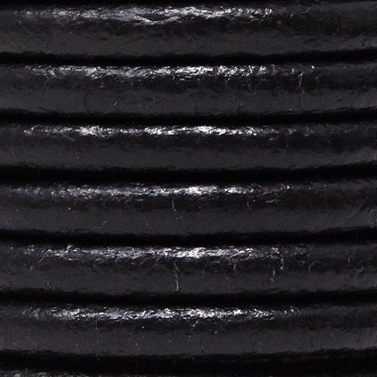 Mandala Crafts Round Genuine Black Leather Cord - Image 3