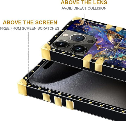Compatible with iPhone 16 Pro Max Case, Glistening Golden Butterfly Vibrant - Image 6