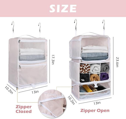 Surblue Hanging Shelves Travel Storage Bag Compression Packing Cube - Image 5