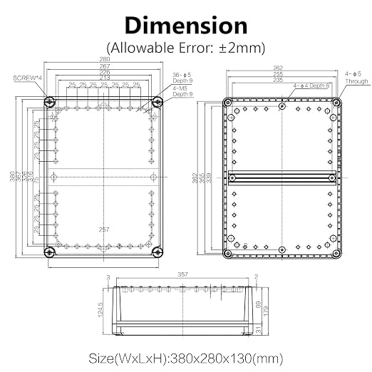LeMotech Junction Box IP67 Waterproof Dustproof ABS Plastic Project Box - Image 6