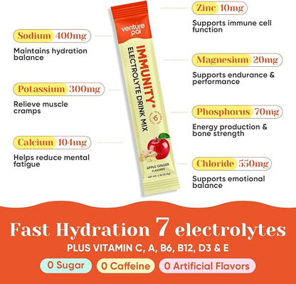 Venture Pal 2-in-1 Hydration + Immune Electrolytes Powder Packets - Image 5
