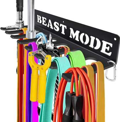 Gym Home Rack 8 Hook Heavy-Duty Wall-mounted Organizer Multi-Purpose Workout by Bliocefo