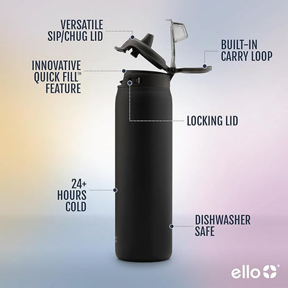 Ello Pop & Fill 22oz Stainless Steel Water Bottle - Image 3