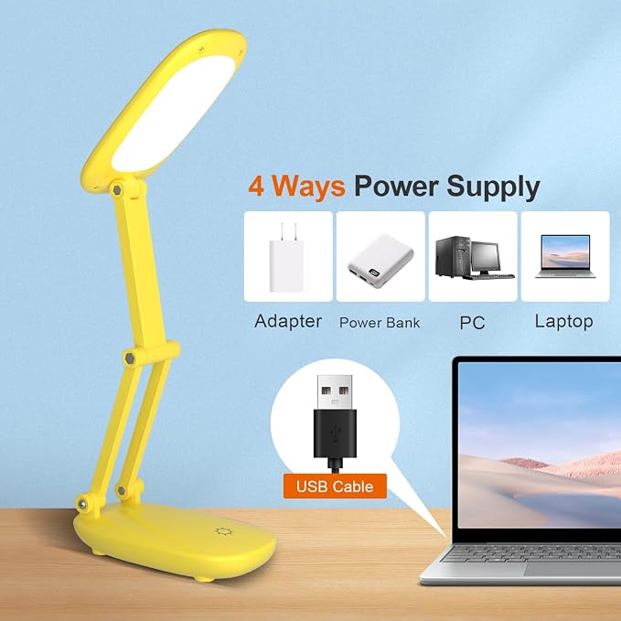 Akejrym LED Desk Lamp for Office Home & Battery Operated Lamp Rechargeable Lamp - Image 4