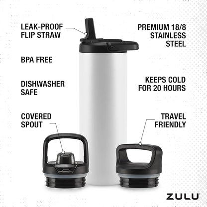 ZULU Base 24oz Stainless Steel Water Bottle - Image 4
