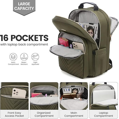 LOVEVOOK Laptop Backpack for Women 15.6 inch, Cute Womens Travel Backpack Purse - Image 2