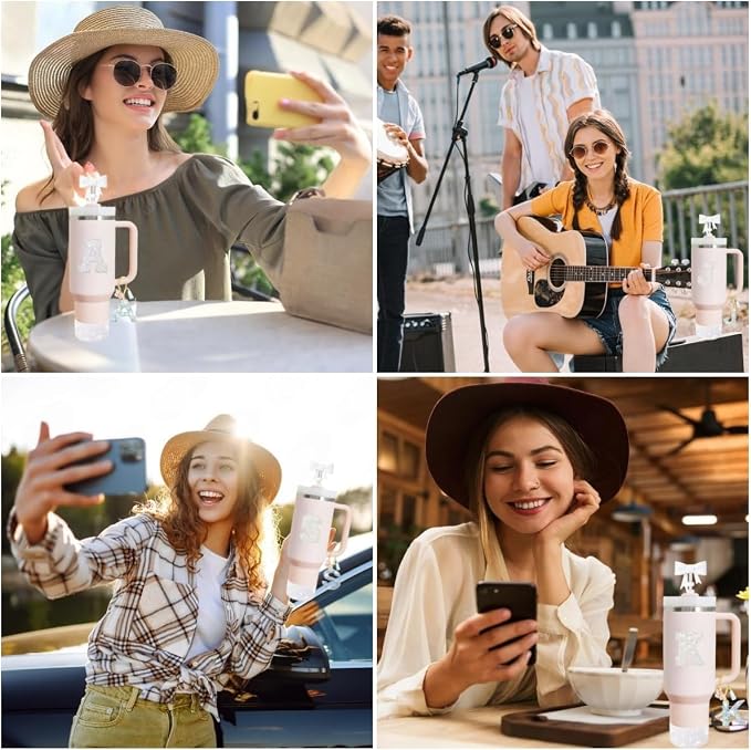 6PCS White Stanley Cup Accessories Set Fit - Image 4