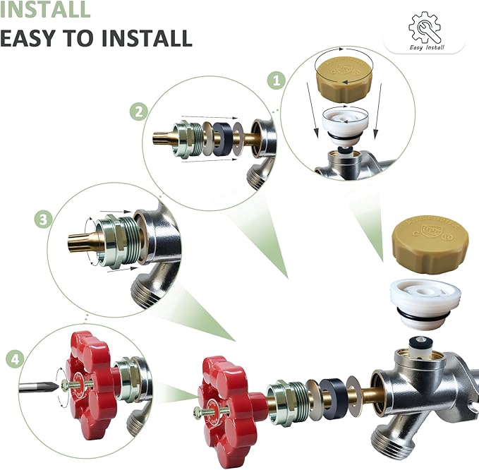 Universal Outdoor Faucet Repair Kit, Wall Hydrant Complete Replacement Kit - Image 6
