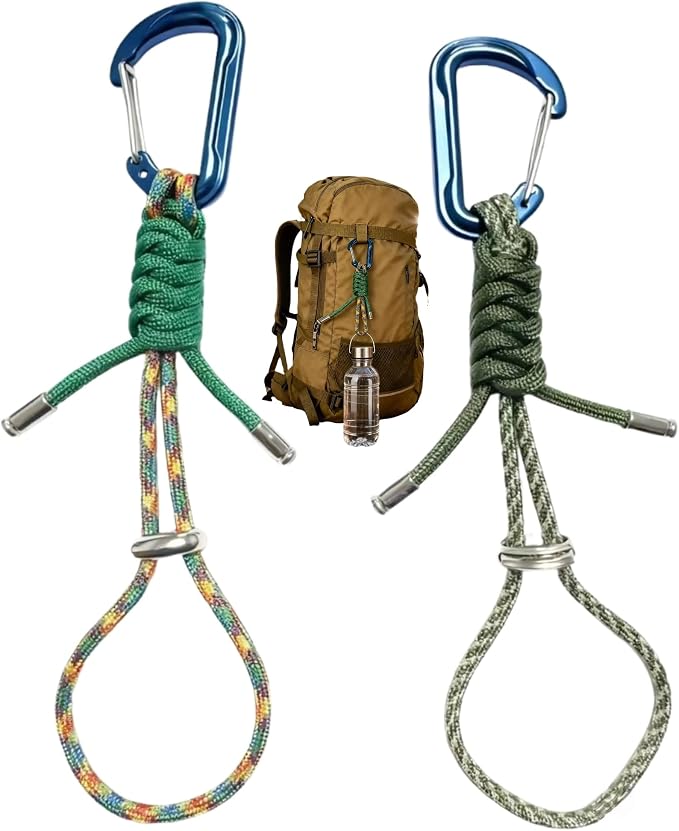 2-Pack Paracord Lanyard with Aluminum Carabiner Clip -Heavy-Duty Survival by FamilyQualityJOYLife