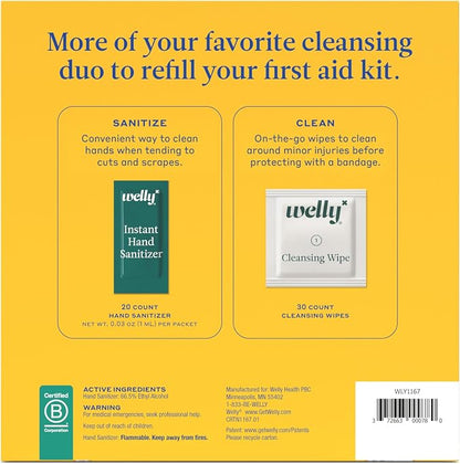 Welly First Aid Kit Refill Clean Carton 50ct | Individually wrapped Hand - Image 3