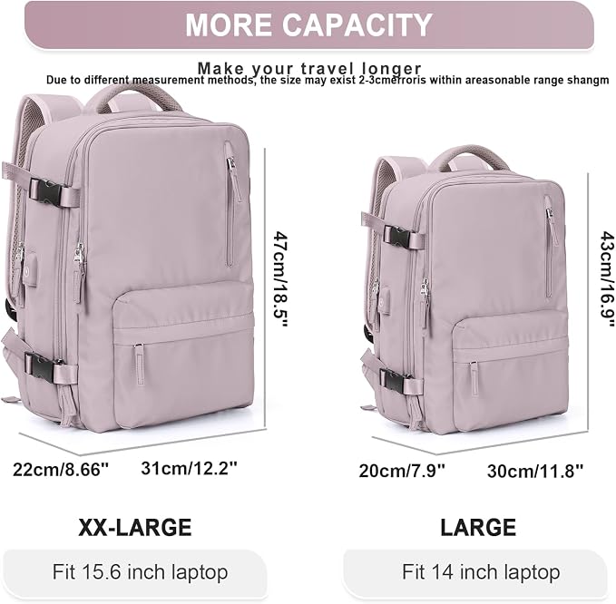 WONHOX Large Travel Backpack Carry on Flight Approved Laptop Work Business - Image 5