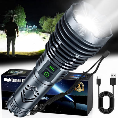 baibian High Power 155, 000 Lumens Rechargeable Flashlights, Super Bright by Baibianbrightenyourday