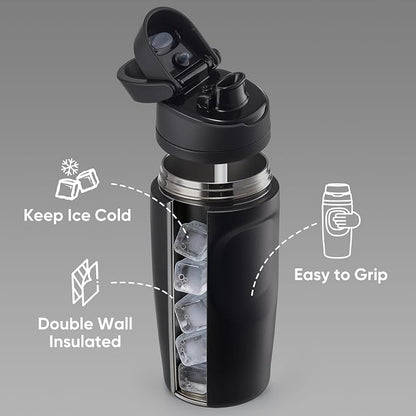 Fijinhom 16 oz Insulated Water Bottle, Stainless Steel Sports Water Bottle - Image 6