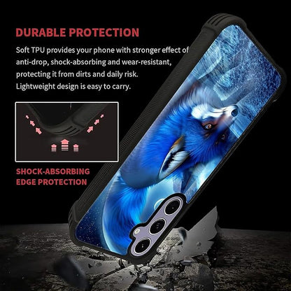 for Samsung Galaxy S24 S25 Case, Snowy Mountain Fox Lake Pattern Graphic Design - Image 5