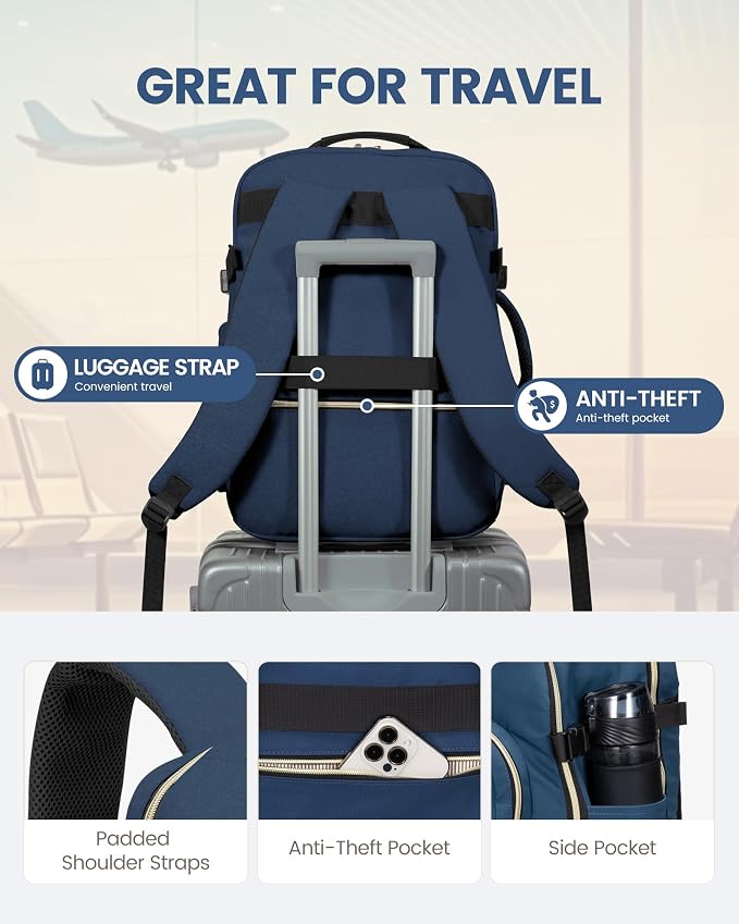 LOVEVOOK Travel Backpack for Women & Men 40L, Airline Approved Carry On - Image 6