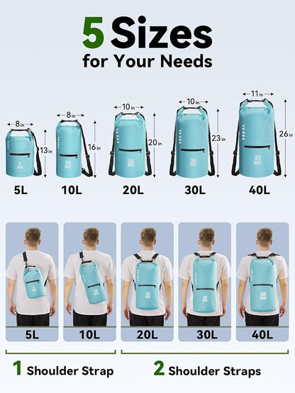 HEETA Waterproof Dry Bag with Front Zippered Pocket - Image 2