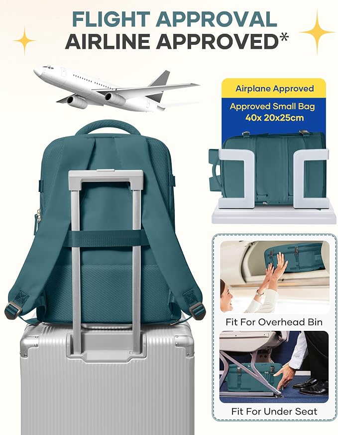 coofay Large Travel Backpack For Women Men Airline Approved Carry On Backpack - Image 8