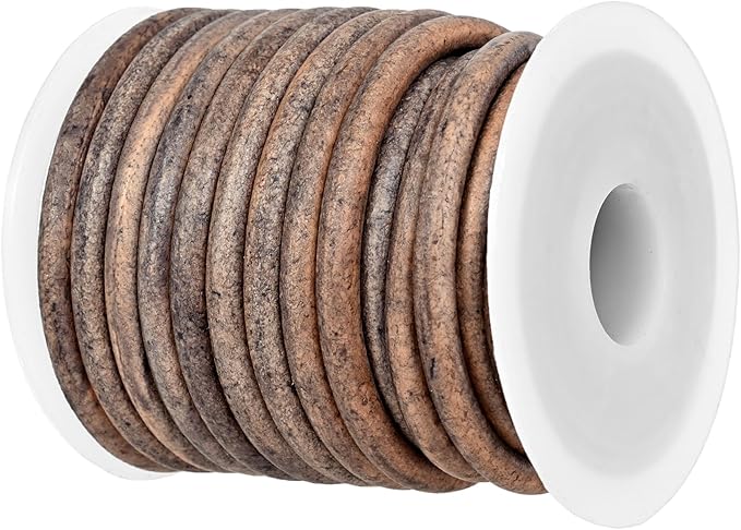 GENIQUE Real/Genuine Round Leather String Cord by GENIQUE