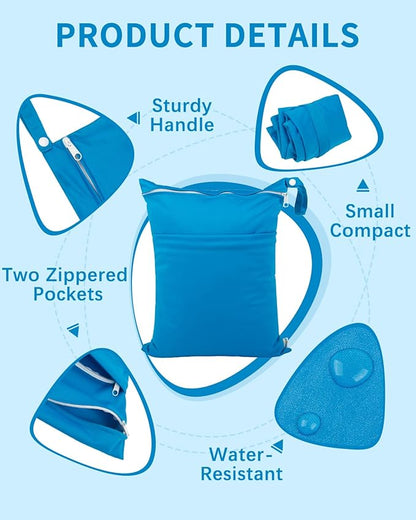 babygoal Wet Dry Bags 3 Pack for Baby Cloth Diapers, Washable Travel Bags - Image 2
