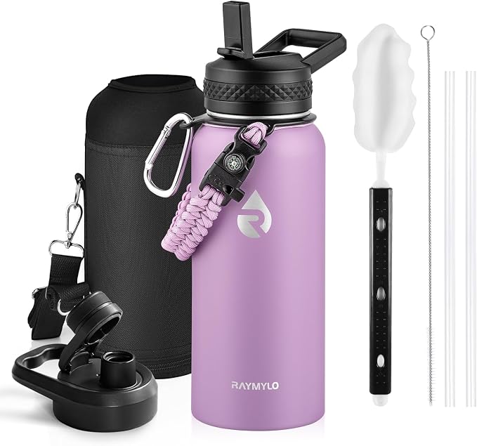 RAYMYLO Insulated Water Bottle 32 oz, Triple Wall Vacuum Stainless Steel by RAYMYLO
