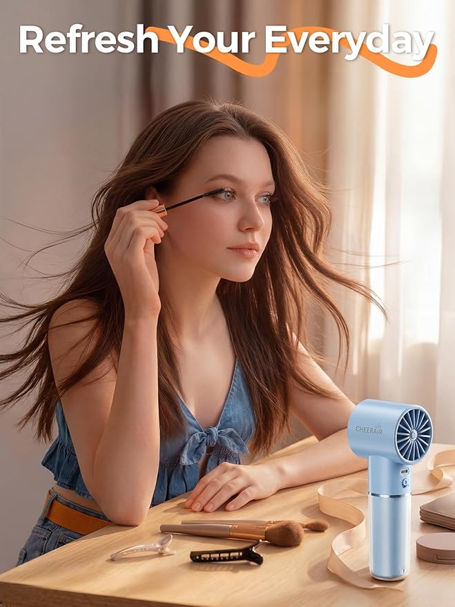 Handheld Portable Fan, 6-Speed Powerful Mini Personal Fan, Rechargeable 5000mAh - Image 6