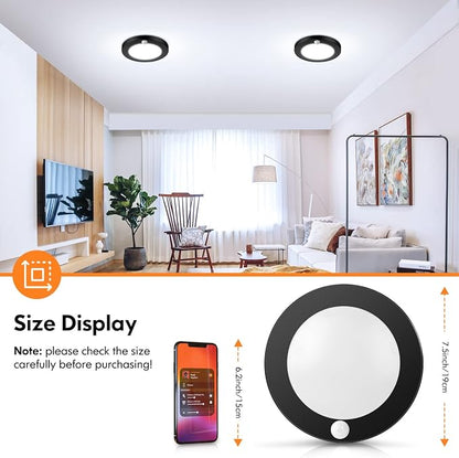 2-Pack Motion Sensor LED Ceiling Lights, 15W-100W Equivalent, 1200LM 3 Colors - Image 3
