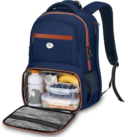 MATEIN Laptop Backpack with Lunch Compartment, Large Insulated Lunch Backpack by MATEIN