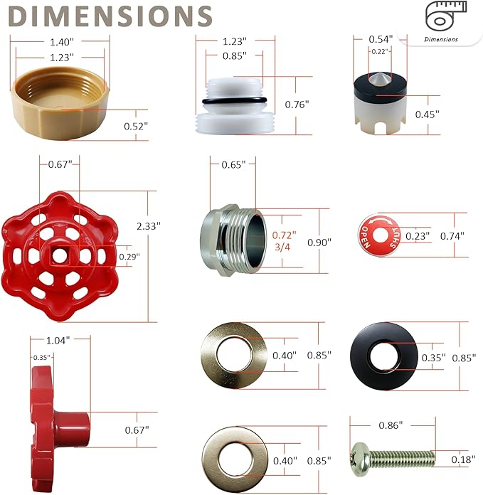 Outdoor Faucet Repair Kit, ASSE 1019-A Vacuum Breaker Outside Faucet Repair Kit - Image 3