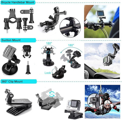 Action Cameras Accessory Kit, Bonvvie 50-in-1 Sports Camera Accessory Kit - Image 4