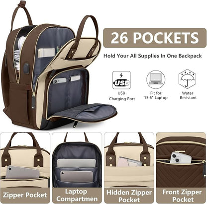 Laptop Backpack for Women Work Bag - Image 2