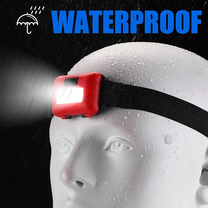 48 Pack LED Headlamp Flashlight Bright Waterproof Head Lamp Torch Cob Flood - Image 5
