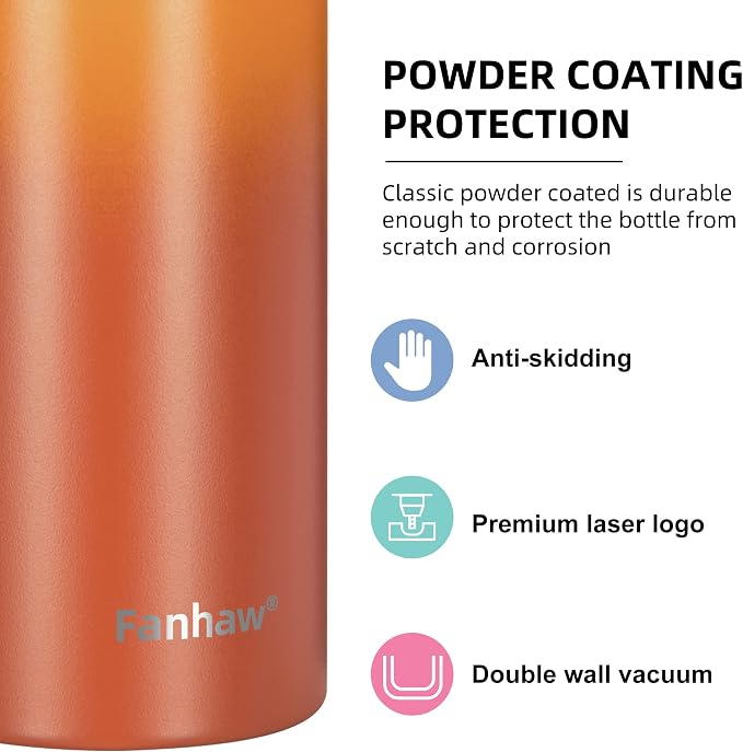Fanhaw 24 oz Insulated Stainless Steel Water Bottle - Image 4