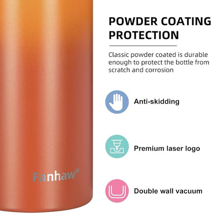 Fanhaw 24 oz Insulated Stainless Steel Water Bottle - Image 4