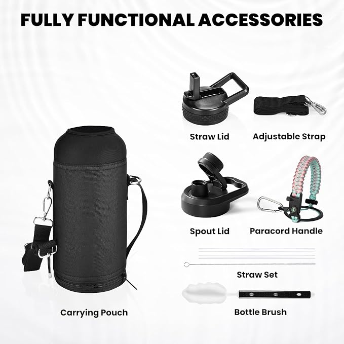 RAYMYLO Insulated Water Bottle 32 oz, Triple Wall Vacuum Stainless Steel - Image 6