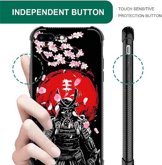 for iPhone 7 Plus/8 Plus Case, Sakura Japanese Samurai Pattern Graphic Design - Image 7