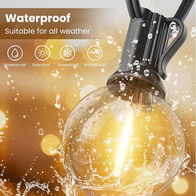 RTTY 200 FT Outdoor String Lights Patio Light - Image 4