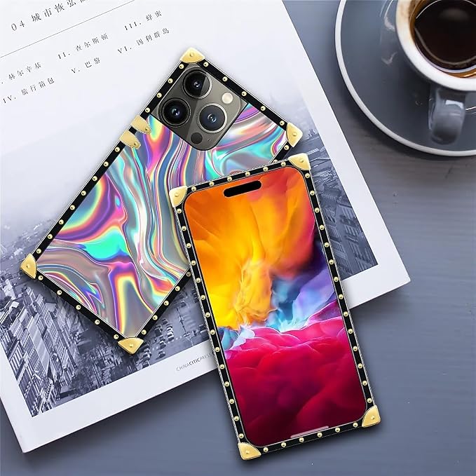 Compatible with iPhone 15 Pro Max Case, Holographic Abstract Iridescent - Image 6