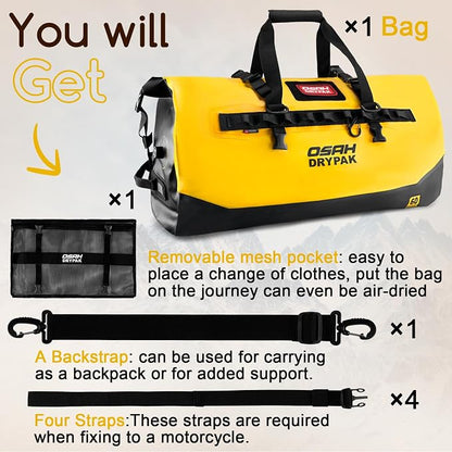 OSAH DRYPAK Waterproof Duffel Bag 25L/40L/60L – Heavy-Duty Motorcycle Tail Bag - Image 7