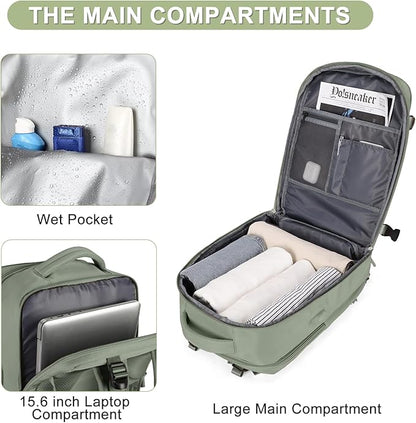 coofay Travel Backpack For Women Men Airline Approved Carry On Backpack Flight - Image 5