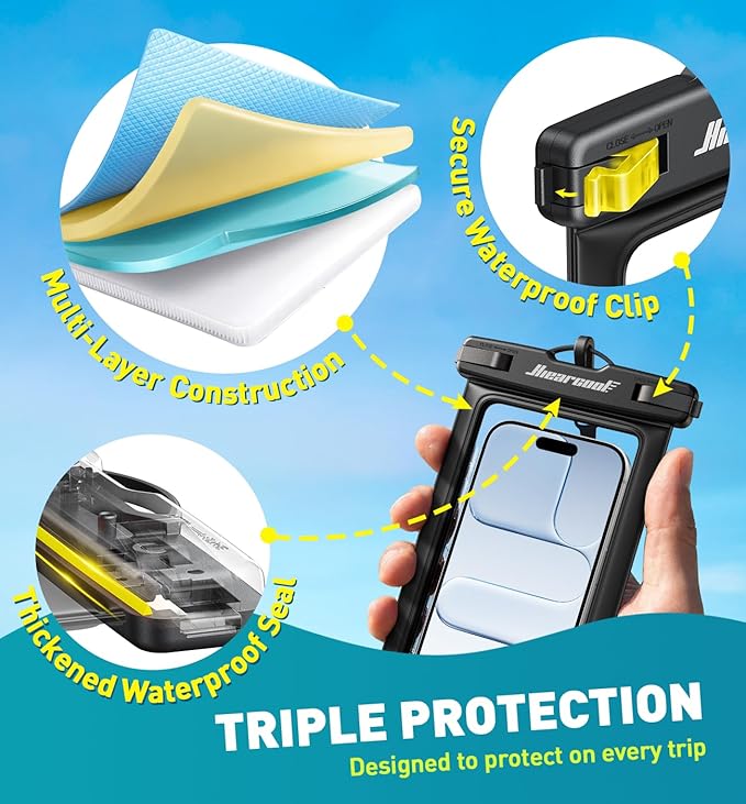 Hiearcool Waterproof Phone Pouch, Underwater Phone Cases Compatible - Image 6
