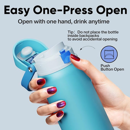 Insulated Water Bottle with Straw - Image 5